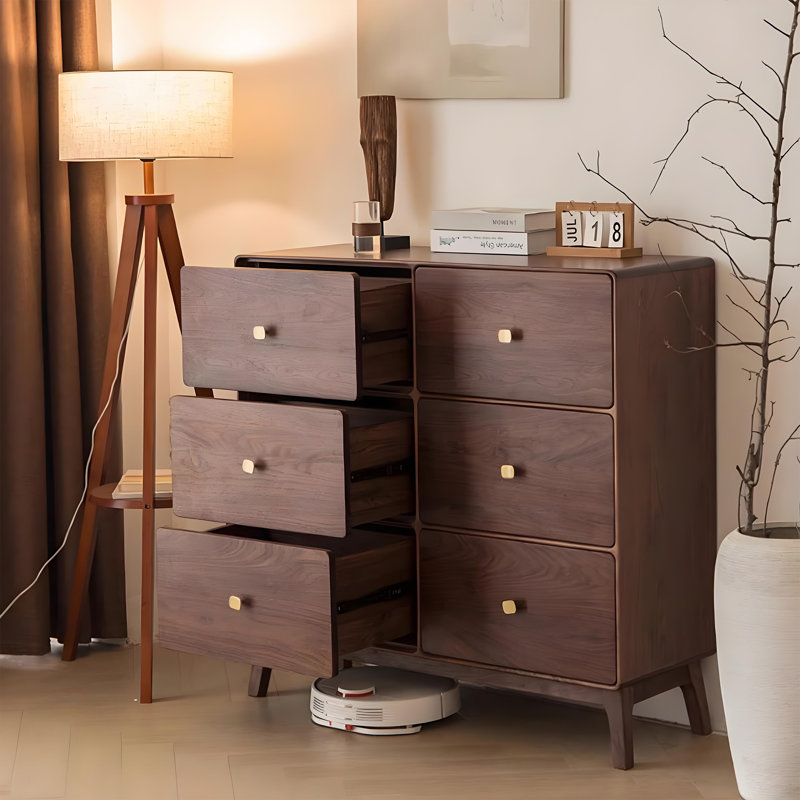Simple Rounded Brass Handle Accent Chest