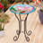 22.5'' H Glass Bird Bath with Metal Stand