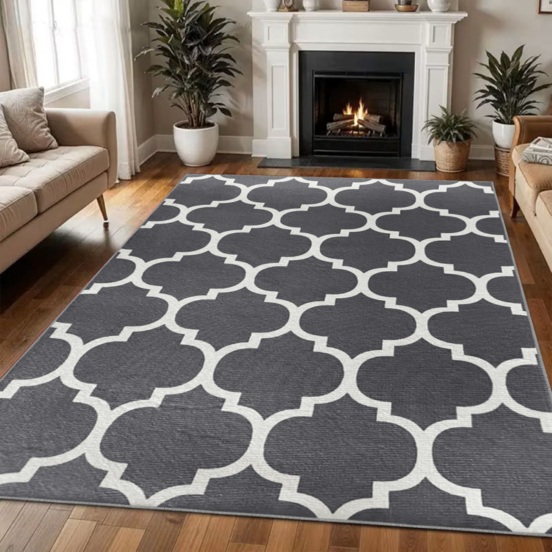 Luxury Printed Machine tufted Shaggy Area Rugs , Rectangle 40 x 60 cm