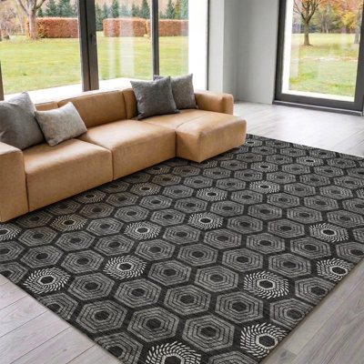 Tapis géométrique Premium lavable à la machine Villers