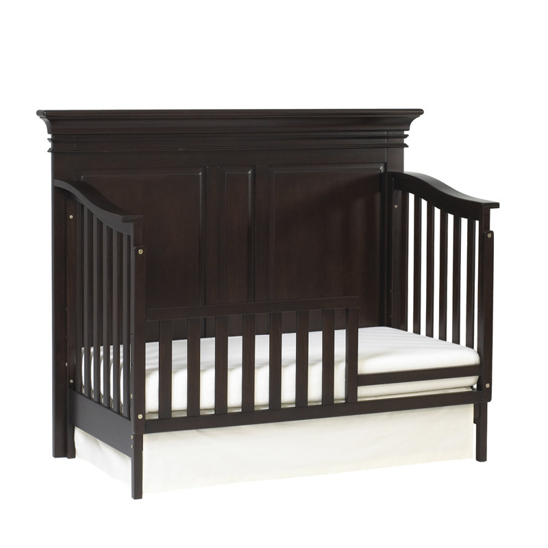 Espresso Wood Toddler Bed Safety Guard Rail