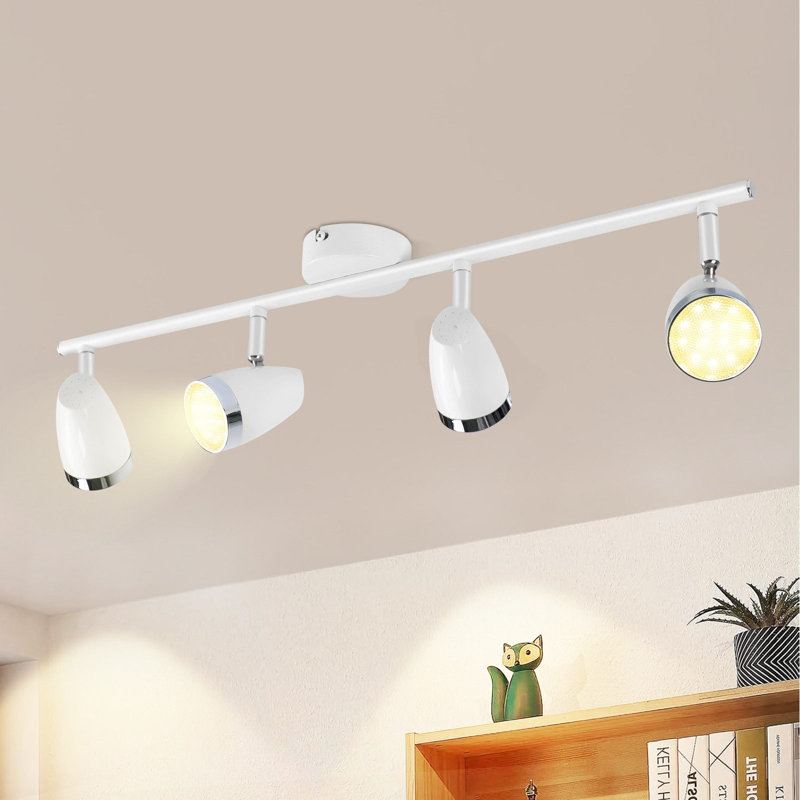 LED ceiling spotlight 4 flame modern 4W warm white 3000K, Black