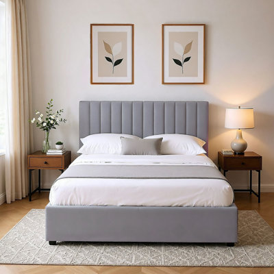 Newry Double (4'6) Upholstered Panel Bed