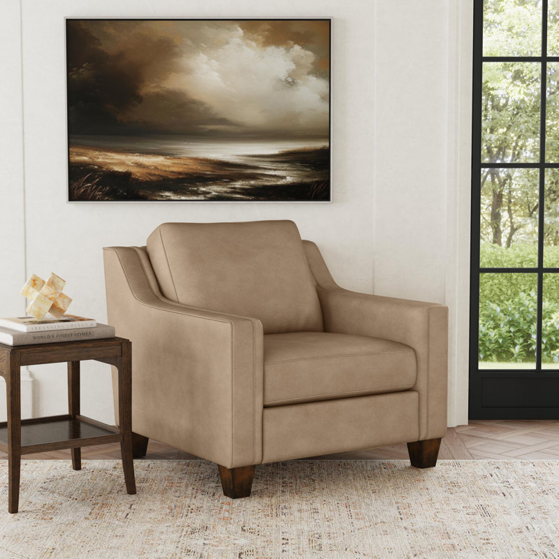 Fauteuil inclinable en cuir véritable Finnegan, Cuir véritable Finnegan crème