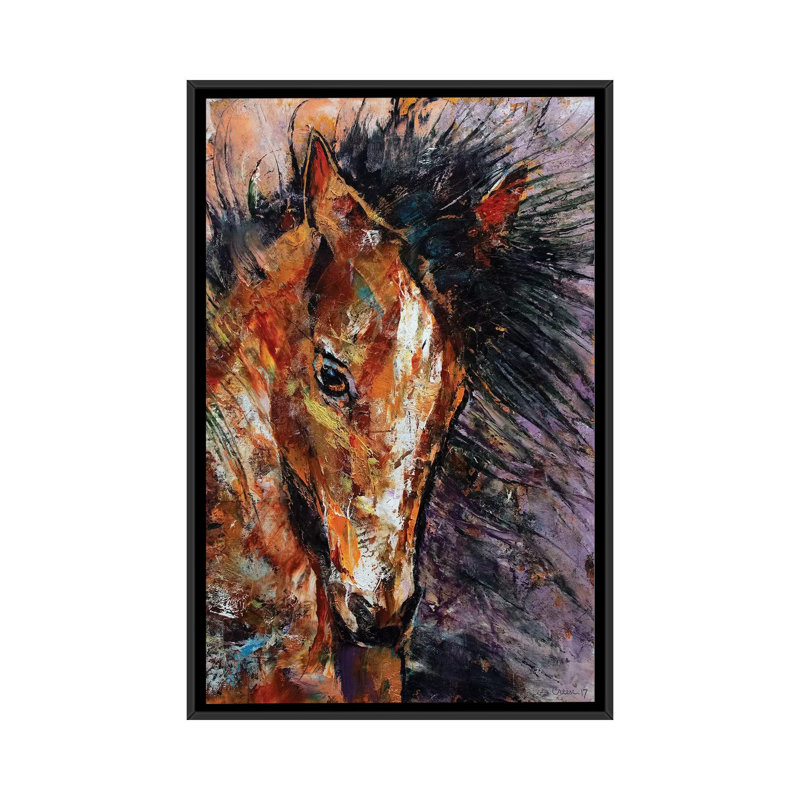 «Shogun Colt», reproduction sur toile, H 26 po x l 18 po x P 1,5 po, Toile avec cadre noir, Pas de tapis
