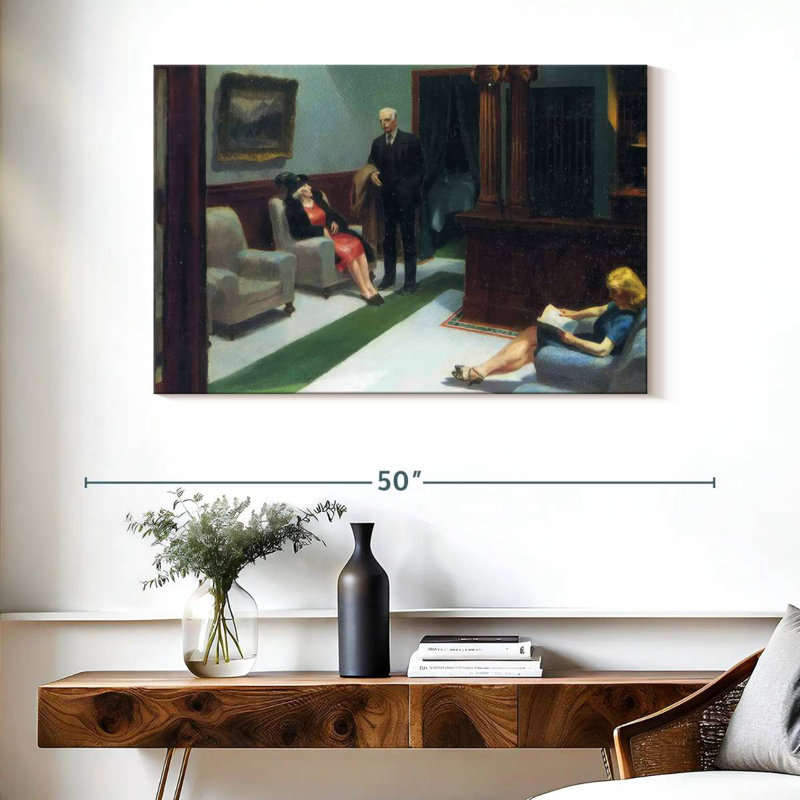 Hall de l'hôtel Leisha, H 26 po x l 39 po