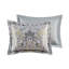 Housse de couette grise en coton king avec taies d'oreiller et oreillers, ensemble de 5 pièces pour lit avec attaches intérieures