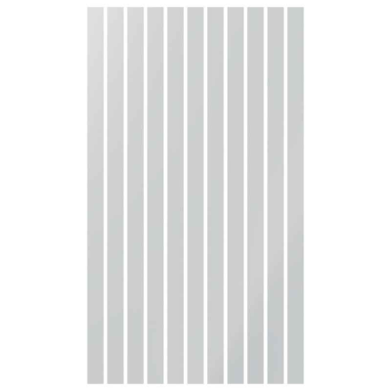 Adjustable Acrylic Slat Wall Panel Kit w/ 4"W Slats, 94" H x 44" W, White