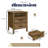 Marino 2 Drawer Nightstand, Bedside Table with Storage Drawers, Night Stand for Bedroom, End Table or Side Table for Living Room, 15.5" D x 18.9" W x 23.8" H