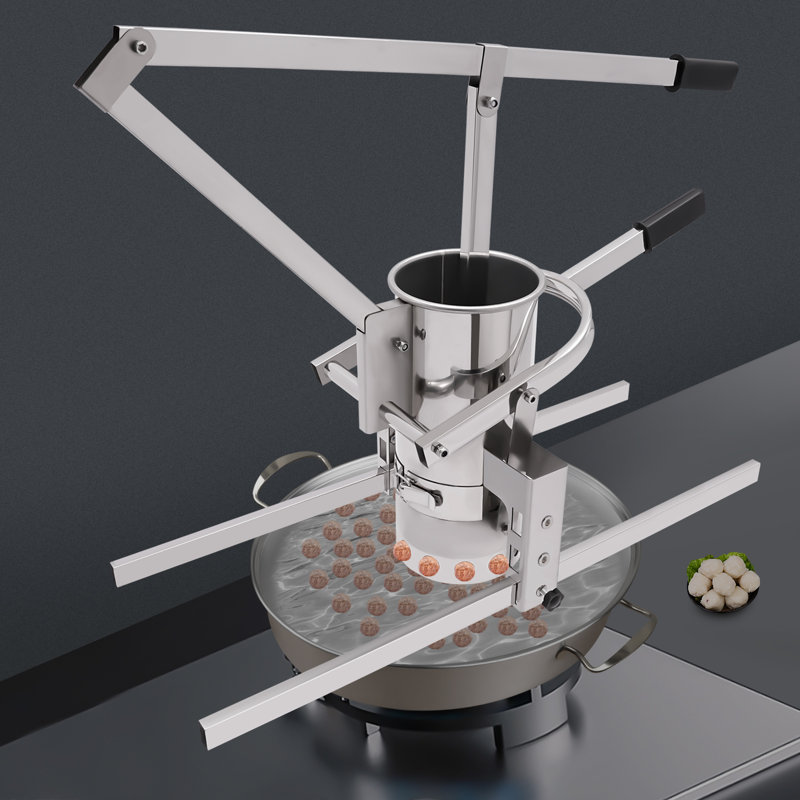 Commercial Manual Meatball Making Machine Adjustable Height with Three Moulds