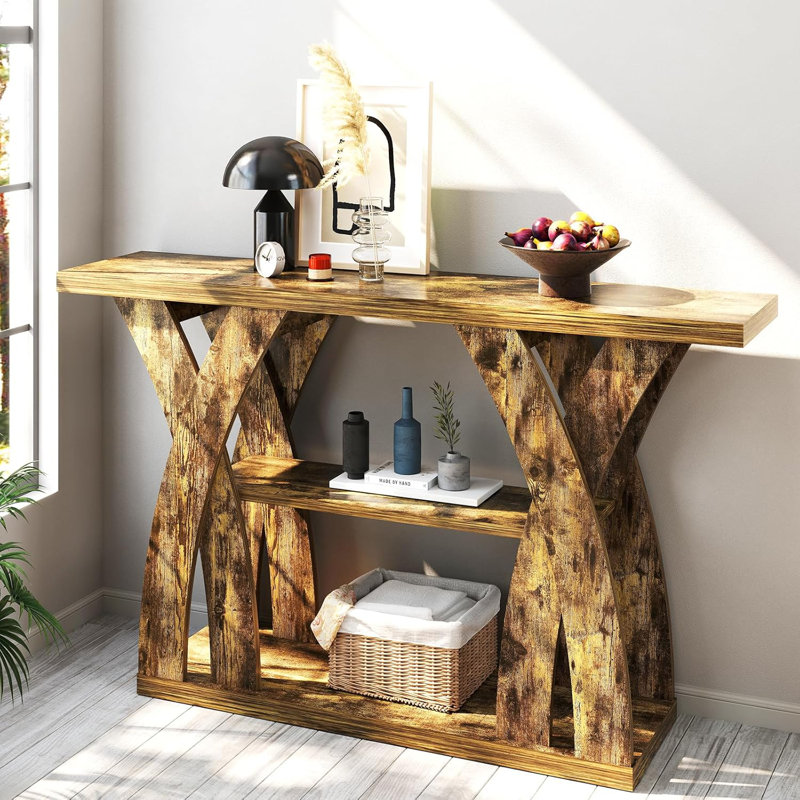 Table basse en bois Farmhouse, Brun tigré