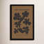 Motif floral noir et brun minimal - cadre photo, impression sur papier-68916377-68916380