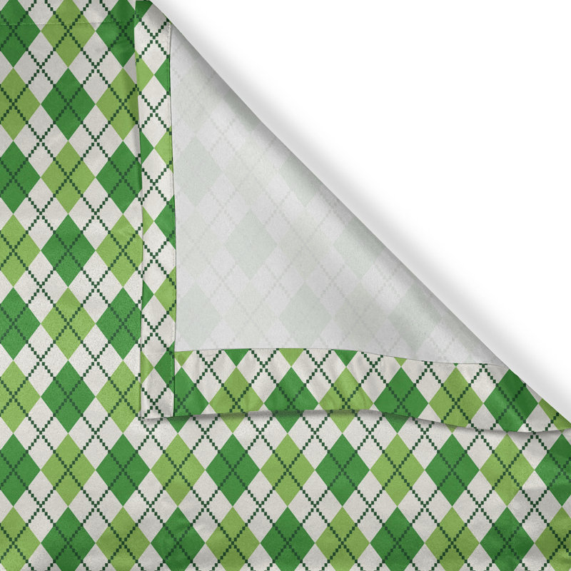 Rideau décoratif à 2 panneaux avec œillets Latitude Run®, 50 po x 96 po, vert vert pâle / blanc, L 50 po x L 120 po