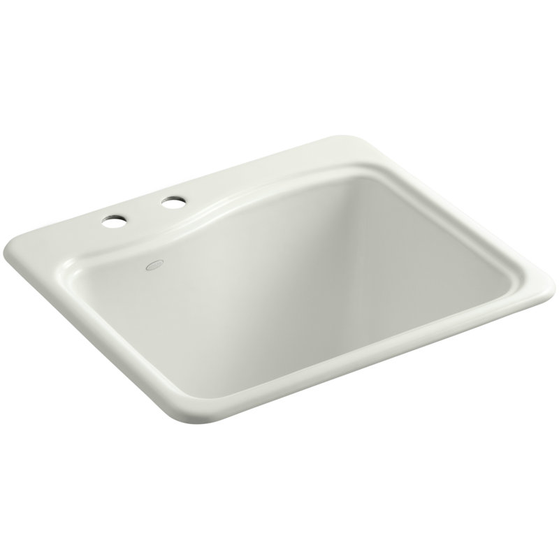 River Falls Metal Rectangular Drop-In Bathroom Sink, Dune, 2