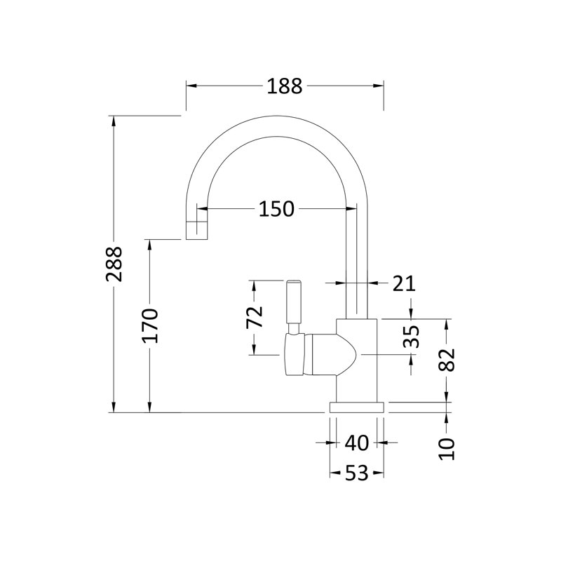 Tec Single Lever Mono Basin Mixer