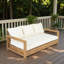 Canapé de patio 3 places avec coussin plus épais, coussins moelleux, coussins de pieds réglables et housses de coussin amovibles-15451625