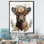 " Cute Baby Bison With Floral Crown "