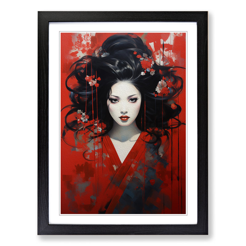 Single Picture Frame Print on Wood, 46cm H x 34cm W, Black Framed