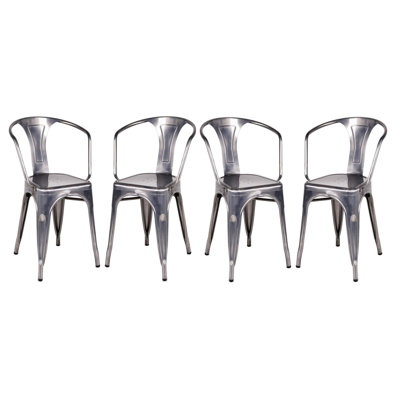 Chaise avec accoudoirs empilable Doering