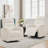 Modern Chenille  Swivel and Rocker Glider Recliner (Set of 2)-382591677