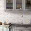 Carreau de mosaïque murale à brique en marbre 2 po x 4 po Supreme-86557855