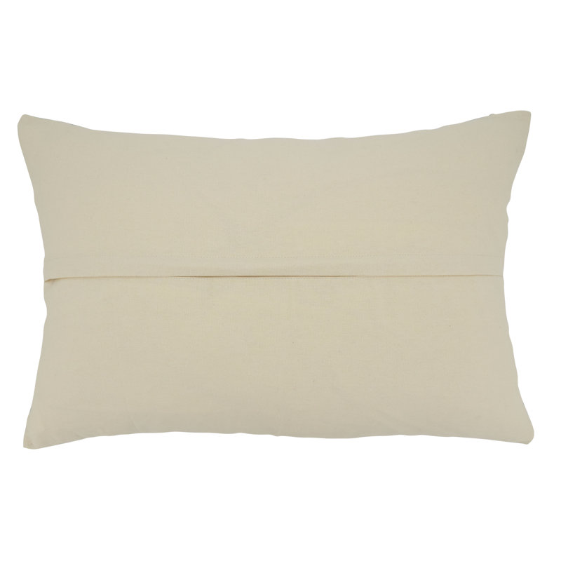 Rhiannon Collection Appliqued Cotton Blend Throw Pillow, Polyester/Polyfill