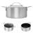 Granitestone Silver 5 QT Nonstick Stock Pot with Tempered Glass Lid, Oven & Dishwasher Safe