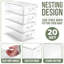 Ensemble de 20 bacs de rangement en plastique transparent Sorbus Variet