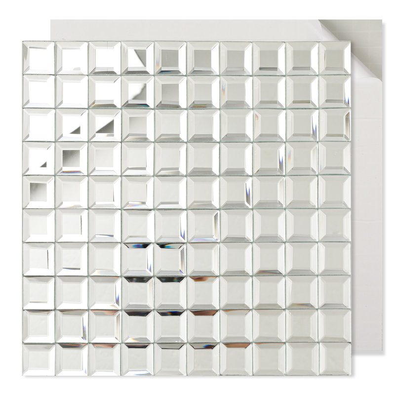 Carrelage mosaïque 6,5 pouces Diflart, Argent 5 facettes 5 feuilles