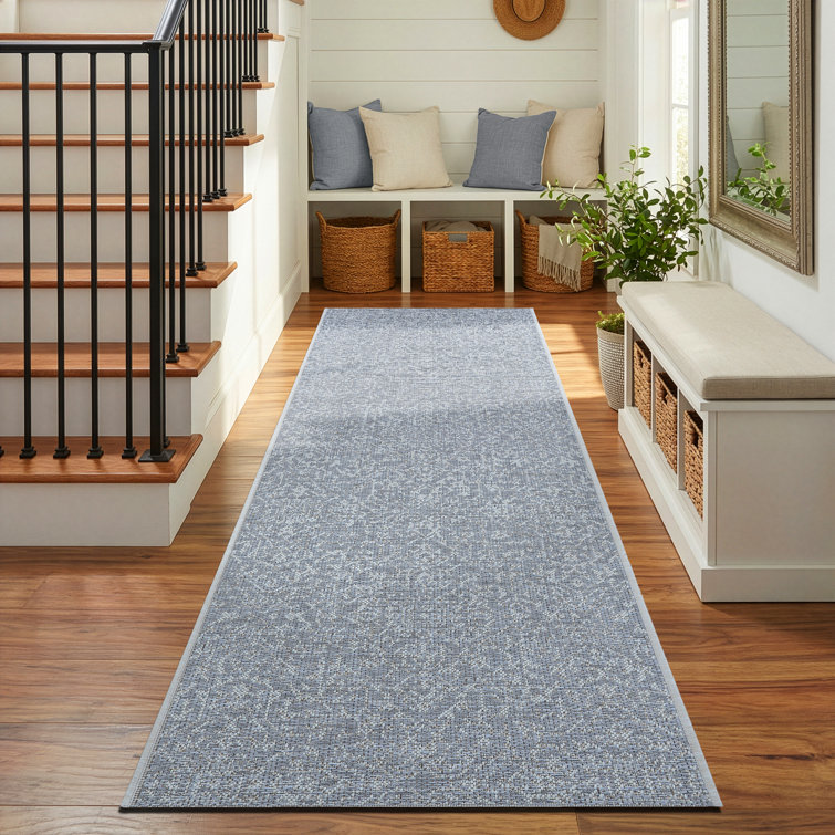 Kraatz Floral Navy Blue Ivory Indoor Outdoor Area Rug