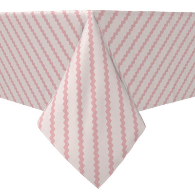 Fabric Textile Products, Inc. Rectangular Tablecloth, 100% Cotton, 60X104", Pink Abstract Stripe