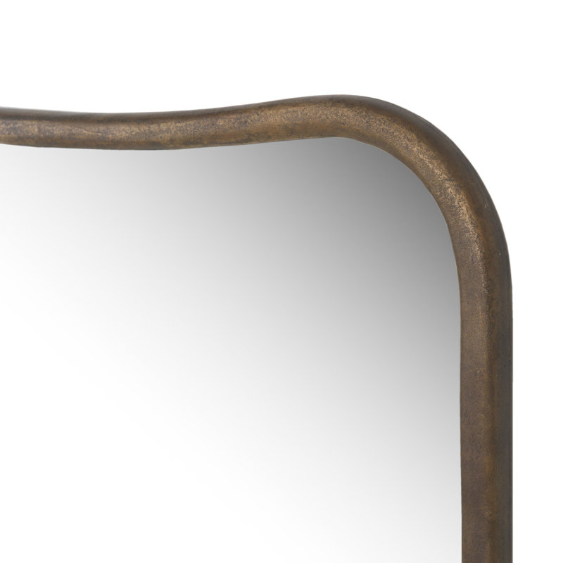 Patz Mantel Mirror, Antiqued Brass
