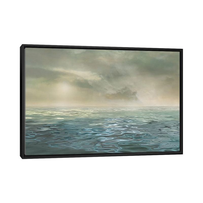 « brumey matinée », impression sur toile, H 18 po x l 26 po x P 1,5 po, Toile avec cadre noir, Pas de tapis