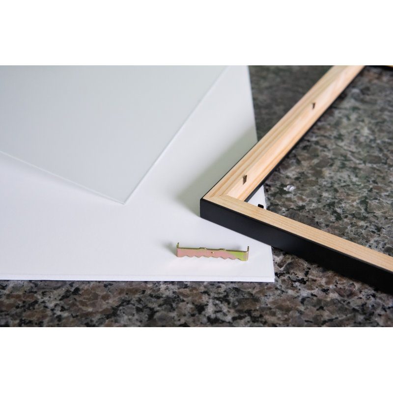 Cadre pour photo simple en bois mat, 24 po x 32 po, Miel et pacane