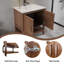 30" Freestanding Bath Vanity Open Shelf Sink Base Cabinet Without Top in Natural