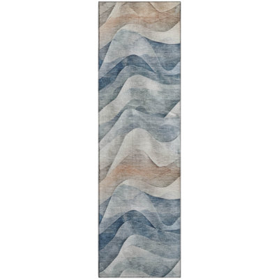 Premium Machine Washable Harjo AMF1619 Waves Rug