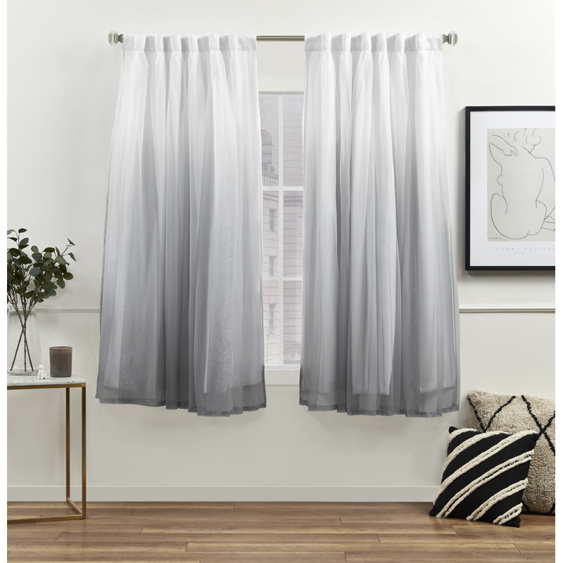 Dare Room Darkening Curtain Pair, 52" W x 63" L, Gray