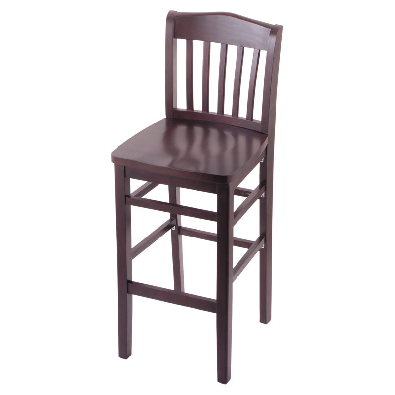Tabouret de comptoir en bois massif de 25 po, Cerisier foncé