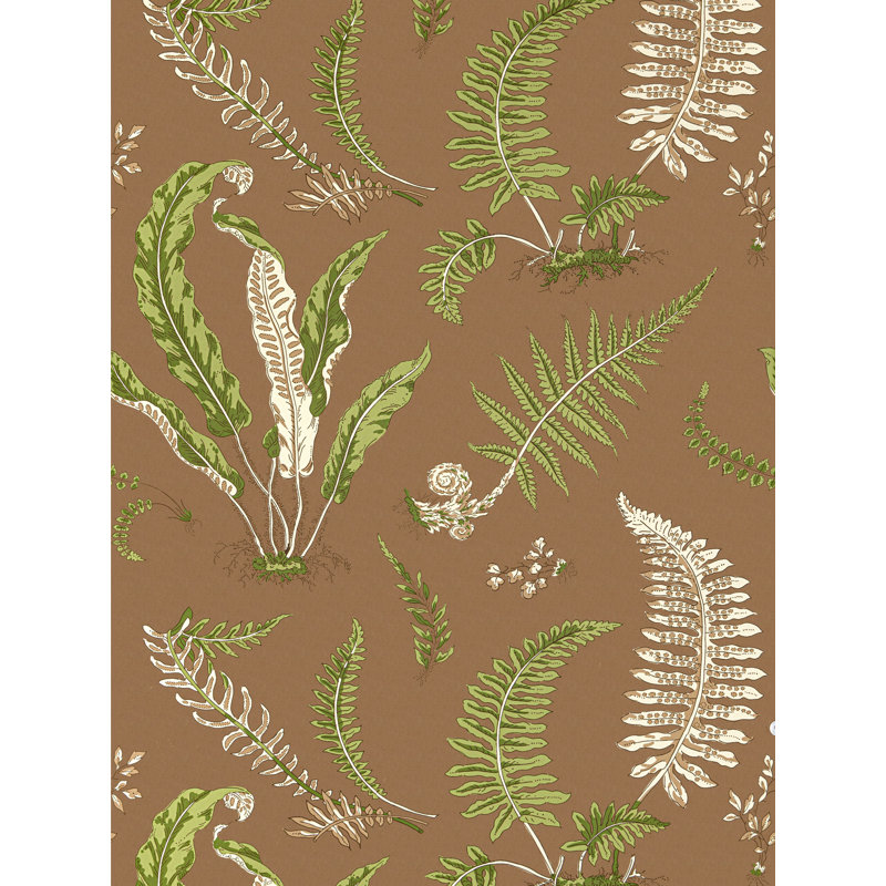 ELSIE DE WOLFE WALLCOVERING, Green/Brown