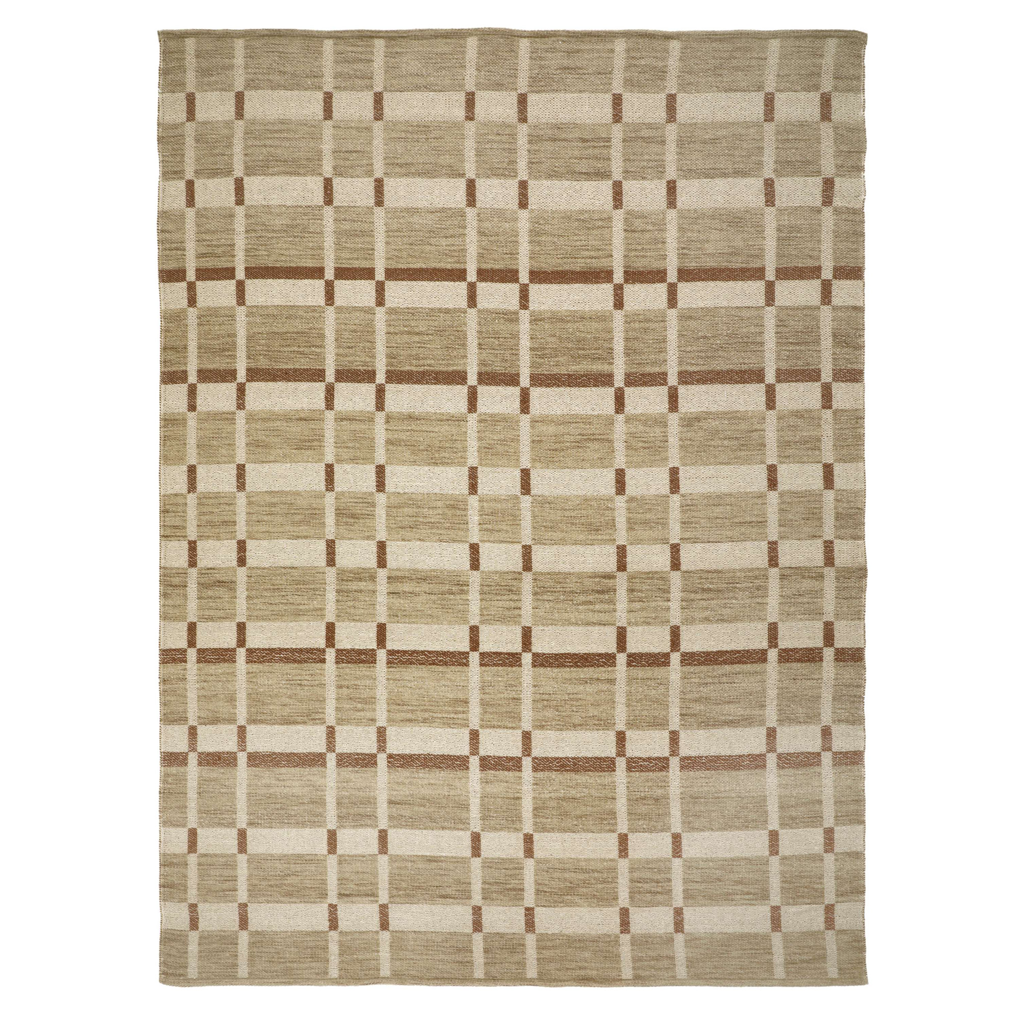 Block Flatweave Wool Indoor Rug - Thumbnail 4