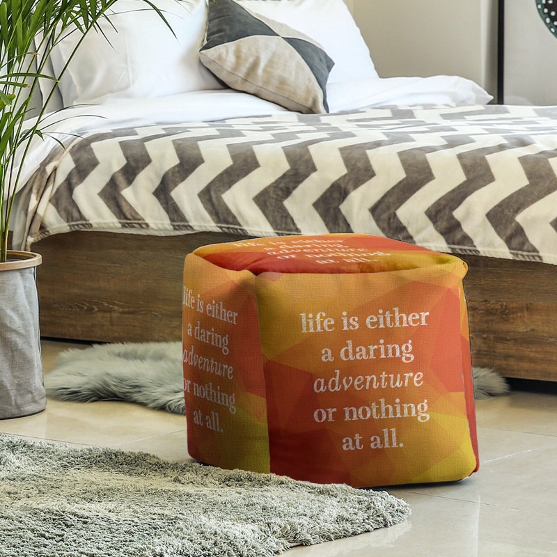 Upholstered Ottoman, Amber