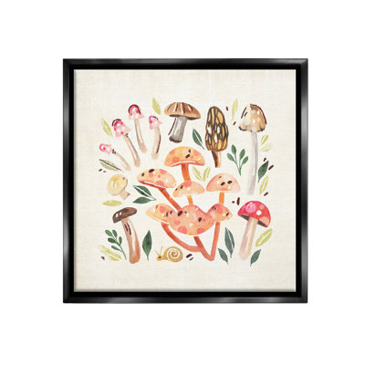 «Whimsical Mushroom & Snail Floater Frame» par Annie Warren sur toile