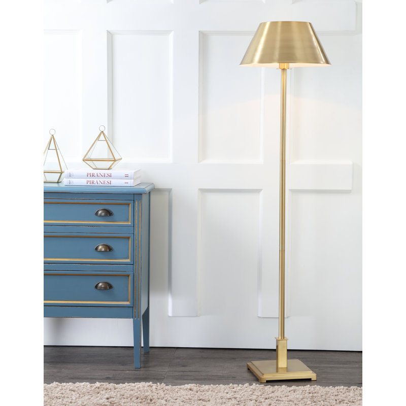 Lampe sur pied 60 po en métal Filkins, Laiton doré