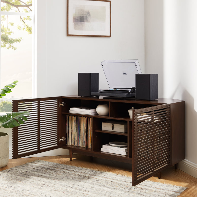Cameron Corner Record Player Cabinet With Vinyl Storage