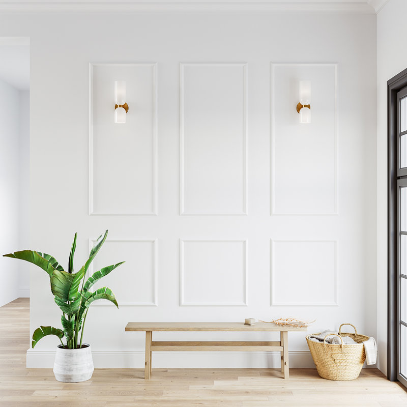 Wall Moulding Kit, Ready to Assemble Wainscoting Accent Panel ,Polystyrene Wainscoting Panels for Interior Wall Moulding Decor Accent Wall Molding