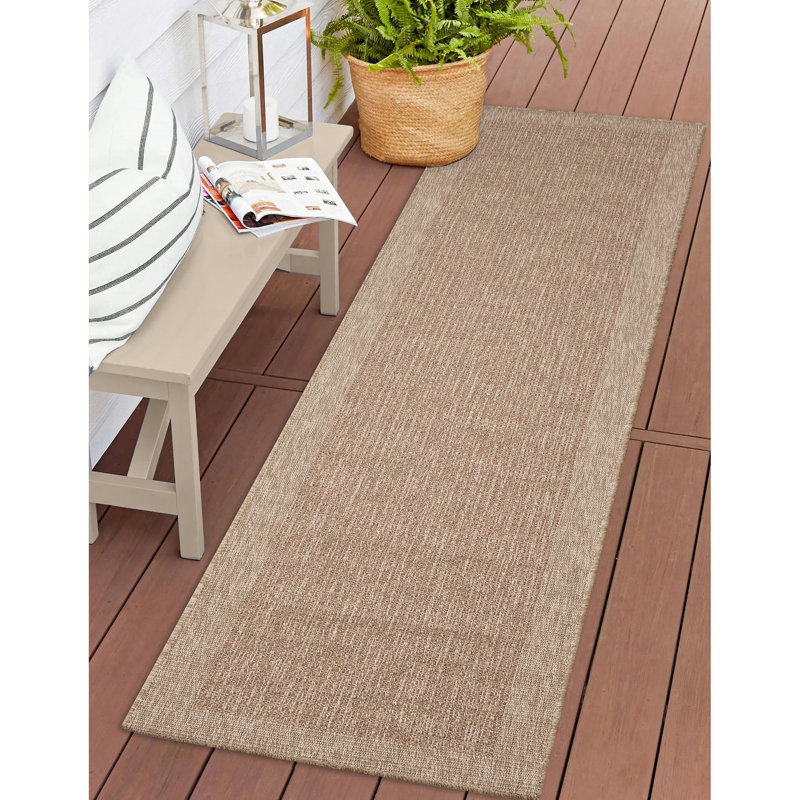 Tapis Bordy en terre cuite, Tapis de couloir 1 pi 11 po x 7 pi 6 po