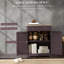 Functional Sideboard With Solid Wood Countertop And Coffee Storage, Enhancing Organization And Versatility In Any Home Setting-1171961282