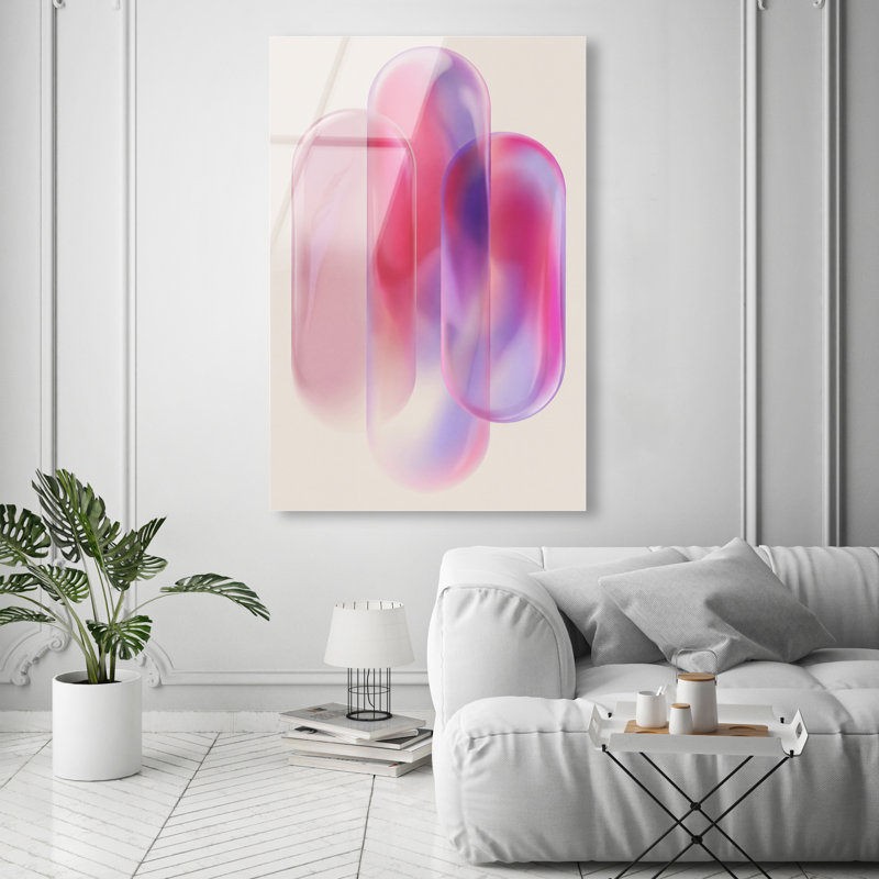 Pink Topaz Gradient Print by Oliver Gal, 15"H x 10"W, High-Gloss Acrylic Print
