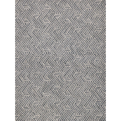 Exquisite Rugs Naturals Handmade Hand-Tufted New Zealand Wool On Canvas Charcoal Area Rug