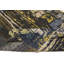 Tapis bleu / jaune en laine à motif abstrait 8 pi 4 po x 9 pi 11 po Abstract